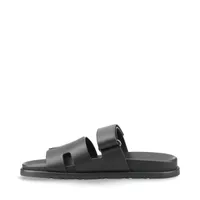 エルメス シプレ レザー サンダル 41.5 メンズ ブラック ベルクロ