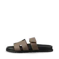 エルメス イズミール レザー サンダル 40 メンズ ネイビー