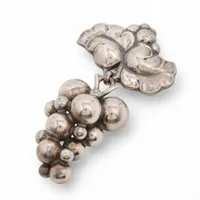 美品 ジョージジェンセン 217B ブローチ ムーンライトグレープ ブドウ Georg Jensen ジョージジェンセン ブローチ ムーンライト