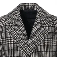 タリアトーレ コットン ラップコート 48 メンズ ブラック×ホワイト