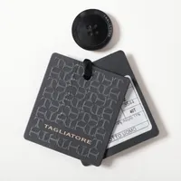 タリアトーレ コットン ラップコート 48 メンズ ブラック×ホワイト