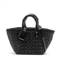 鑑定済・美品★バレンシアガ　ビストロXS 2way カゴバッグ　ブラック 極美品 BALENCIAGA バレンシアガ ビストロxs かごバッグ 2WAY