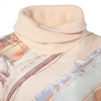 値下げ　HERMES　シルクカシミア ベージュ長袖ニット HERMES エルメス ロングスリーブニット Hリフト カシミヤ 36 イエロー