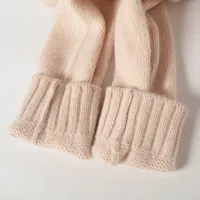 値下げ　HERMES　シルクカシミア ベージュ長袖ニット エルメス マルジェラ期 シルク×カシミヤ ハイネックニット XS