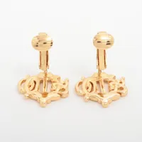 クリスチャンディオール Diorロゴ イヤリング(両耳用) GP