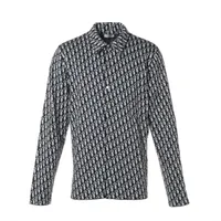 ディオール オブリーク 20AW コットン デニムシャツ 44 メンズ ブルー