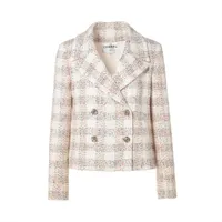 シャネル ココボタン P36 コットン×ウール テーラードジャケット 40