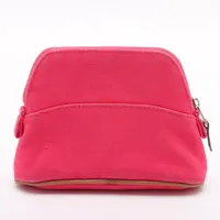 エルメス ボリードポーチミニミニ キャンバス ポーチ ピンク