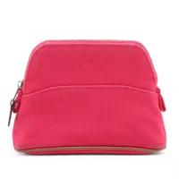 エルメス ボリードポーチミニミニ キャンバス ポーチ ピンク