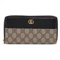 グッチ GGスプリーム ばなにゃ 701060 レザー ラウンドジップ