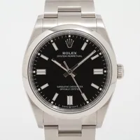 ロレックス オイスターパーペチュアル36 126000 SS SS AT 黒文字盤