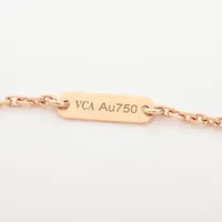 ヴァンクリーフ&アーペル ヴィンテージアルハンブラ ダイヤ ネックレス 750(PG) 5.4g VCARP2R300 A3966006｜中古 ...