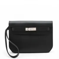 エルメス ケリーデペッシュ25 ヴォーエプソン ブラック シルバー金具 D:2019年