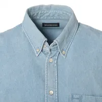 【BALENCIAGA】デニム長袖シャツ ブルー37 BALENCIAGA】デニム長袖シャツ ブルー37 BALENCIAGA】デニムシャツ