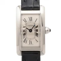 カルティエ タンクマスト WSTA0042 SS SS×革 QZ シルバー文字盤