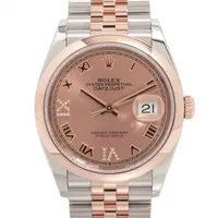 ロレックス デイトジャスト 178241 SS×PG AT ピンクフラワー文字盤