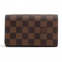 ヴィトン ダミエ ポルト モネビエ トレゾール N61730 ブラウン