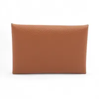 エルメス Hセリエ シェブルミゾル カードケース ブラック×オレンジ B