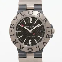 スカリーノ ブルガリ ディアゴノ スポーツ クロノグラフ CH35G YG×革 AT 白