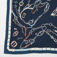 エルメス カレジェアン LES CHEVAUX DE CHAINES ストール カシミヤ