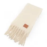 ロエベ アナグラム マフラー モヘヤ アイボリー A3970585｜中古