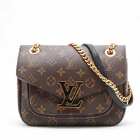 ヴィトン モノグラム パッシー M45592 ブラウンxブラック RFID反応あり