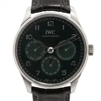 IWC ポルトギーゼ 7DAYS IW500703 SS×革 AT 黒文字盤 A3503587｜中古