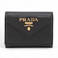 プラダ ヴィッテログレイン 1MH176 レザー コンパクトウォレット