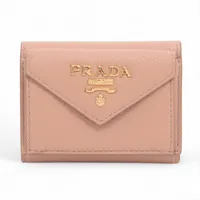 プラダ ヴィッテログレイン 1MH176 レザー コンパクトウォレット