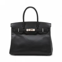 エルメス バーキン30 ルトゥルネ ヴォーエプソン ブラック シルバー金具 □N:2010年