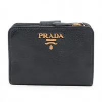 プラダ　財布 PRADA プラダ 財布 三つ折り フォーコ レッド ミニ財布
