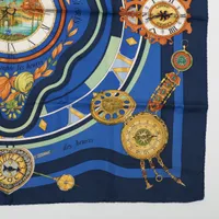 セール！エルメス　HERMES スカーフ　カレ90 時の輪舞 タグあり エルメス カレ90 la ronde des heures 時ノ輪舞 スカーフ シルク