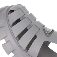 プラダ モノリス ラバー サンダル 9 メンズ グレー トライアングルロゴ