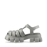 プラダ モノリス ラバー サンダル 9 メンズ グレー トライアングルロゴ