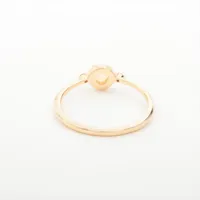 アガット オパール ダイヤ リング K10(YG) 0.8g 0.01 A3974552｜中古ブランド品・ブランド古着通販｜ALLU（アリュー）