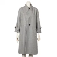 ✨アンゴラ混✨バーバリーブルーレーベル❣️ベルテッドコート　38　ベージュ アンゴラ混で上品に✨バーバリー ブルーレーベル コート