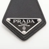 【レア商品】 正規品 プラダ キーリング　サフィアーノ プラダ サフィアーノ キーリング GP ブラック A3975452｜中古