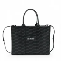 プラダ ウーヴェルチュール トートバッグ 2way レザー×キャンバス 黒 PRADA】プラダ『ウーヴェルチュール ミディアム 2WAYトート