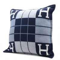 エルメス Hティサージュ クッション ウール ブルー A3657843｜中古