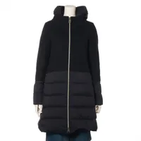 【極美品】ヘルノ★ロングダウンコート　ロゴプレート　軽量　スナップボタン　42 HERNO 【並行輸入品】ヘルノ ダウンコート PI001965D33432