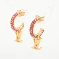 ルイヴィトン ブックル ドレイユ ミニ フープ ナノグラム ピアス フープピアス ヴィトン M00572 ブックル ドレイユ ミニ フープ ナノグラム