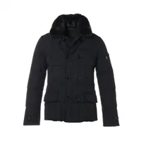 ムーレー ナイロン ダウンジャケット 44 メンズ ブラック ニット