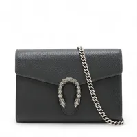 グッチ インターロッキングG レザー チェーンウォレット