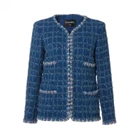 シャネル ココボタン 99C コットン デニムジャケット 34 レディース