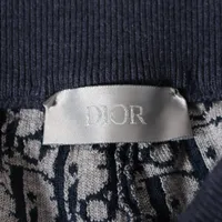 Dior Oblique Cotton Sweatpants L Men's Navy Blue 113M120AT225