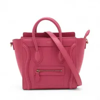 セリーヌ ラゲージ ナノショッパー レザー 2WAYハンドバッグ