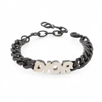 美品 希少 ディオール DIOR CODE ディオール コード バングル GP Dior Code Bangle Gold-Finish Metal and Black Lacquer | DIOR