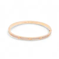 カルティエ ラブ SM パヴェ ダイヤ ブレスレット 750(PG) 19.0g 18