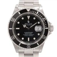 ロレックス サブマリーナーデイト 16610 SS SS AT 黒文字盤 あまりごま2 ベゼル腐食