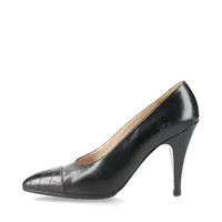 ☆美品☆ CHANEL カメリアパンプス　ココマーク　レザー　ブラック系　35 IMG_3525_MAz1Yjj.JPG